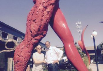 戶外人字雕塑通用，多彩藝術，環境不銹鋼人字雕塑供應