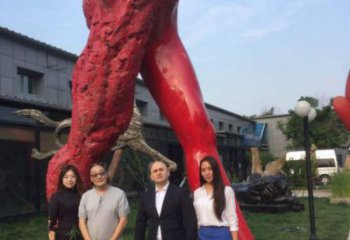 人字雕塑常用，公園小品，房地產不銹鋼人字雕塑生產商