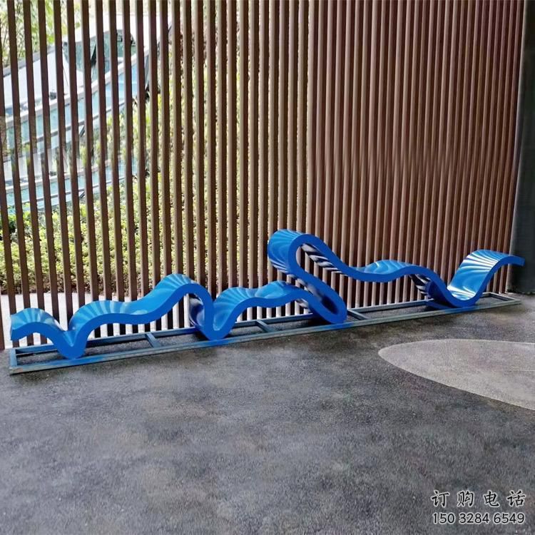 幾何藝術坐凳雕塑生產制作，抽象原理設計