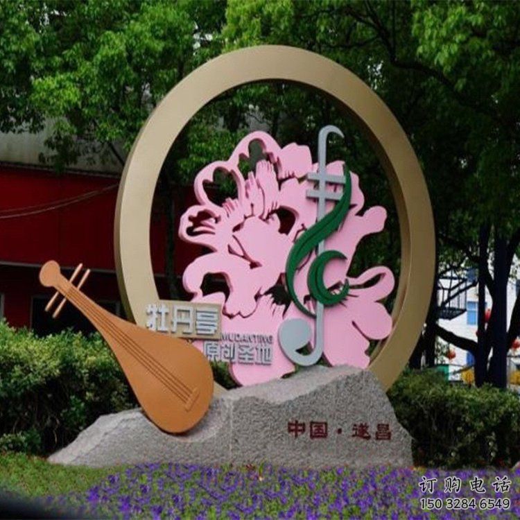 宣傳主題雕塑生產制作，藝術形象標識，地標美陳雕塑