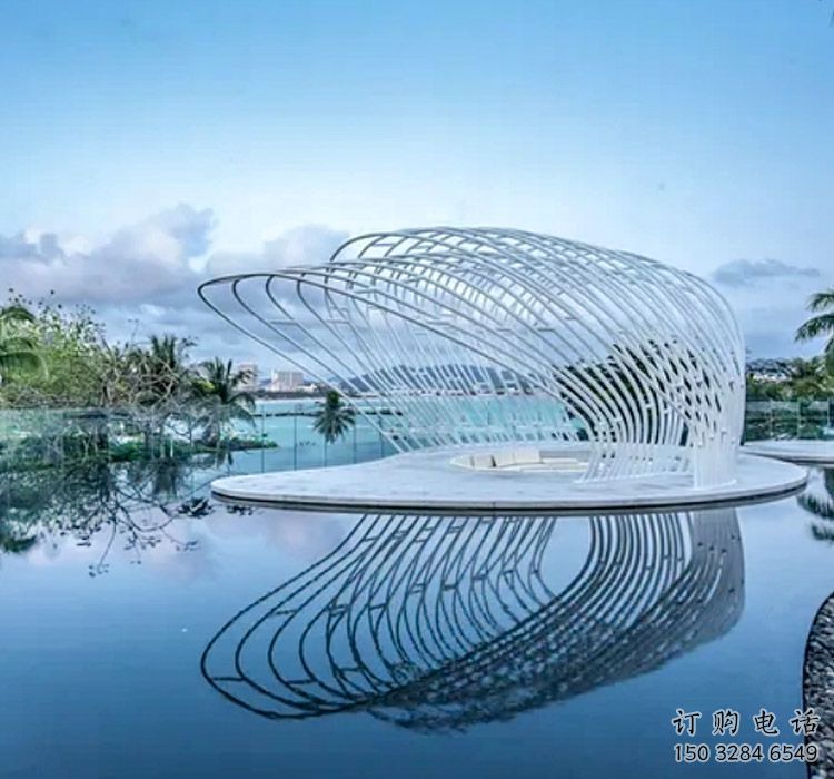 不銹鋼隧道藝術構件廊架雕塑