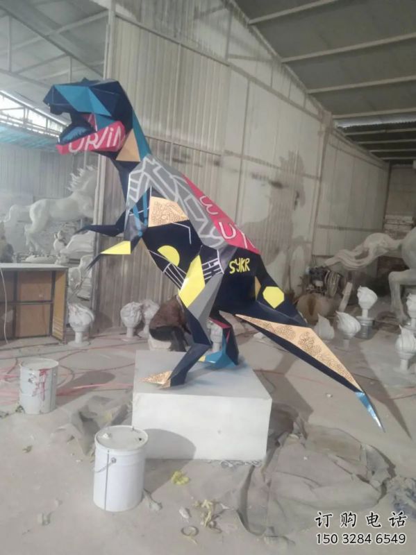 社區(qū)恐龍雕塑常用，景觀概念，烤漆恐龍雕塑展品