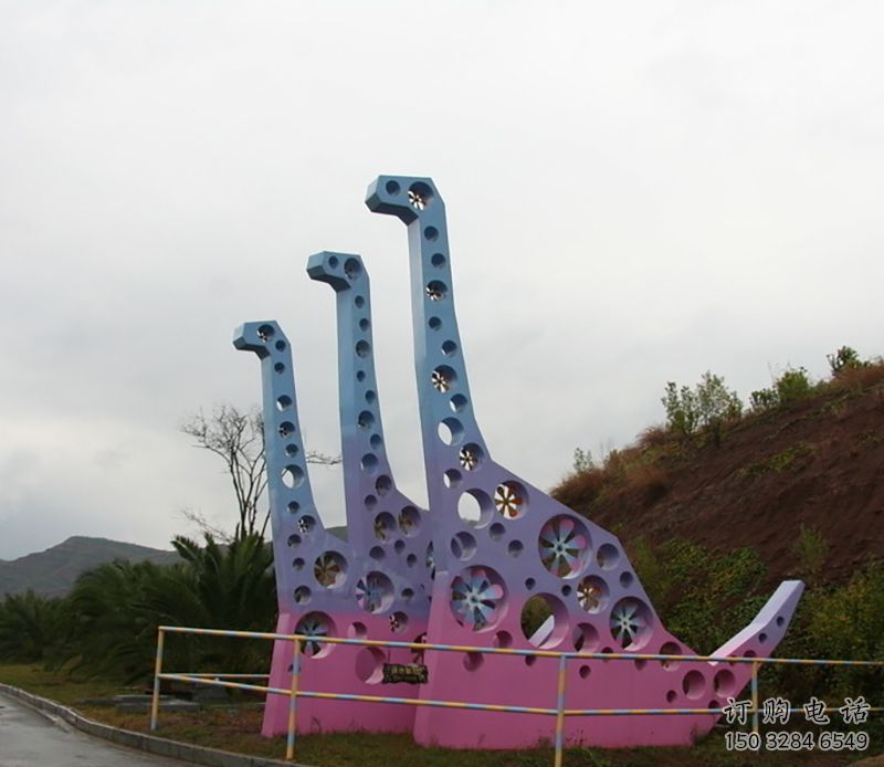 恐龍雕塑展品，景觀概念，鏤空恐龍骨架雕塑優(yōu)選