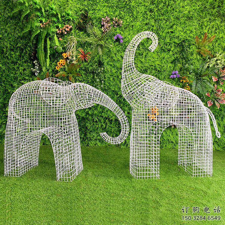 大象雕塑工程制作，城市雕塑，景觀鏤空大象雕塑生產(chǎn)