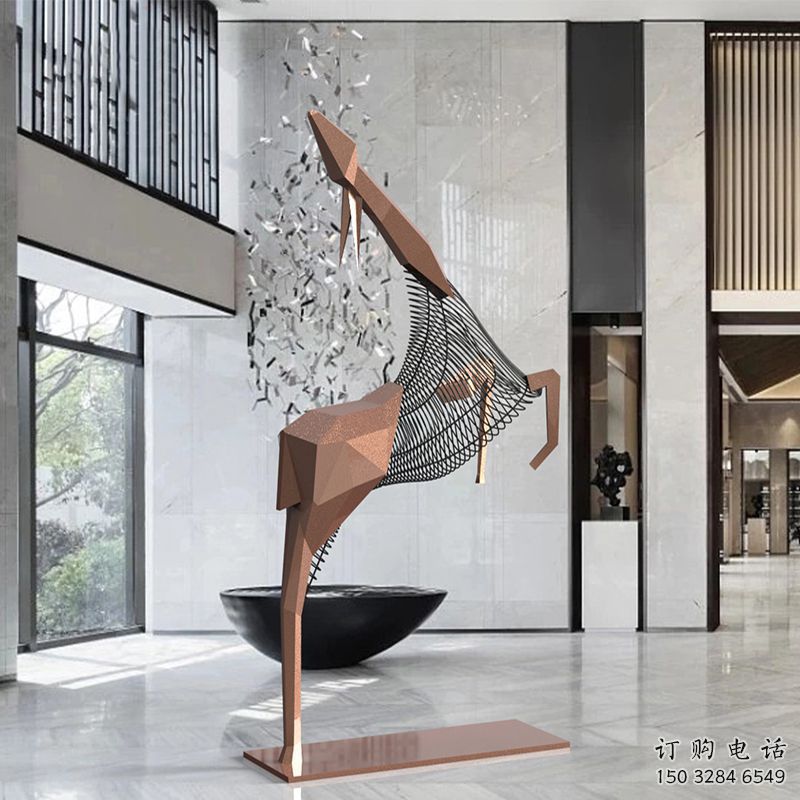 小鹿雕塑提供，美陳雕塑，景觀鏤空小鹿雕塑承接