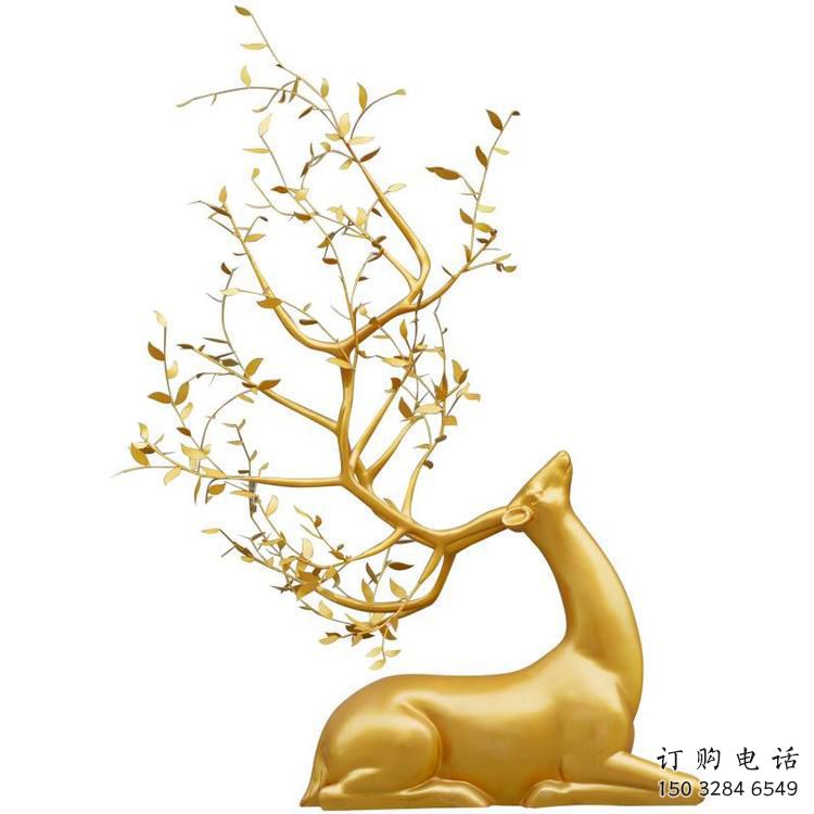 烤漆梅花鹿雕塑生產，廣場雕塑，仿真梅花鹿雕塑展品