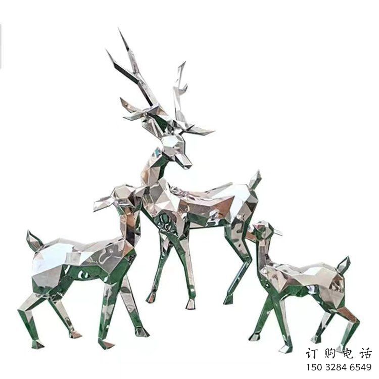 幾何小鹿雕塑制造商，動物擺件，切面小鹿雕塑定制