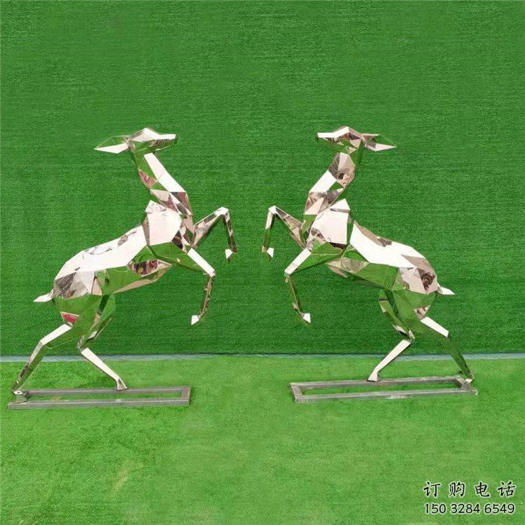 園林小鹿雕塑觀賞型，標識雕塑，切面小鹿雕塑展品