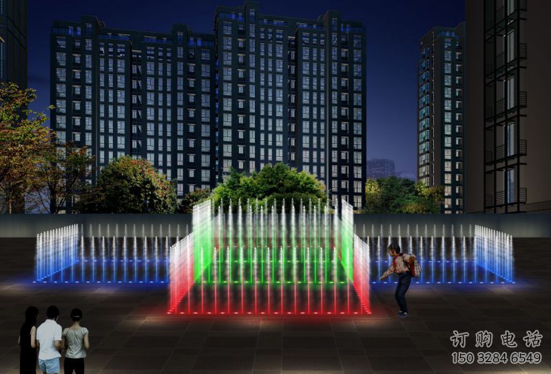 疊泉涌動電影噴泉雕塑