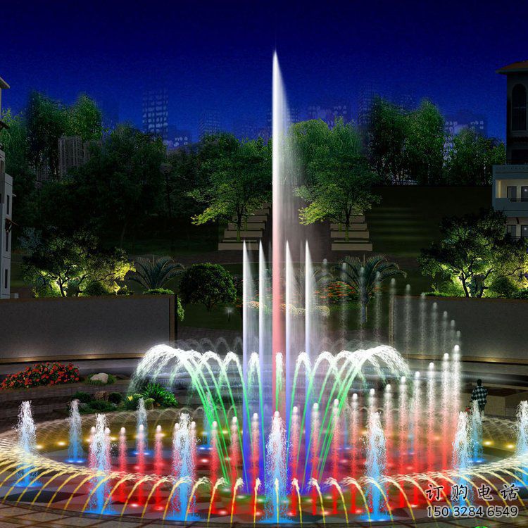 花式跳動水簾噴泉雕塑