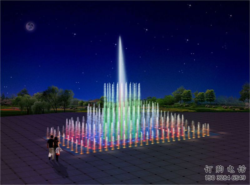 花樣跳動電影噴泉雕塑