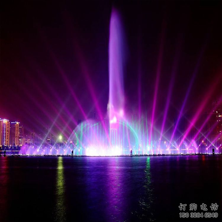 公園程控噴泉雕塑，高噴循環噴水方式設計