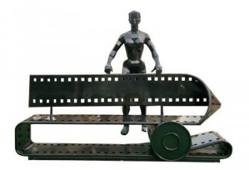 異形膠卷坐凳雕塑