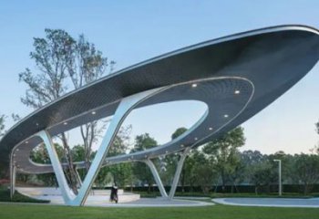 戶(hù)外休憩現(xiàn)代景觀(guān)廊架雕塑