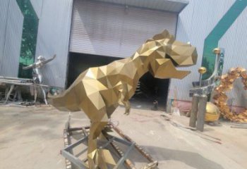 廣場恐龍雕塑供求，露天雕塑，企業(yè)幾何恐龍雕塑標準