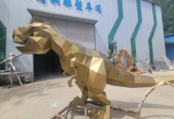 景觀恐龍雕塑優(yōu)選，陸地擺件，藝術(shù)幾何恐龍雕塑供應(yīng)