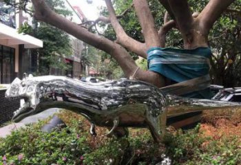 恐龍雕塑供需，圓雕系列，鏡面恐龍雕塑制造商