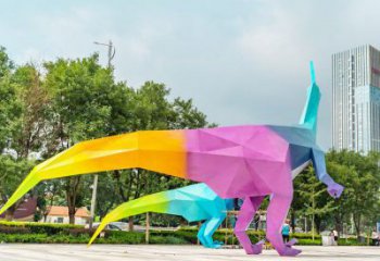 恐龍雕塑制造，白鋼構(gòu)件，切面烤漆恐龍雕塑提供