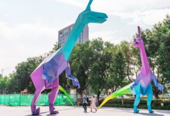 現(xiàn)代恐龍雕塑定制，中式工藝，景觀烤漆恐龍雕塑造型