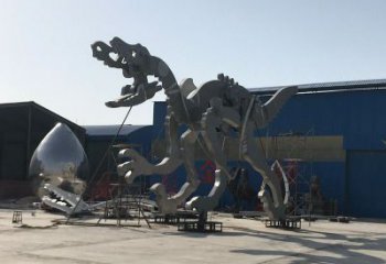 地產(chǎn)恐龍雕塑提供，露天雕塑，恐龍骨架雕塑生產(chǎn)