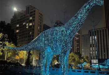 鏤空恐龍雕塑供需，標(biāo)識雕塑，燈光恐龍雕塑制造商