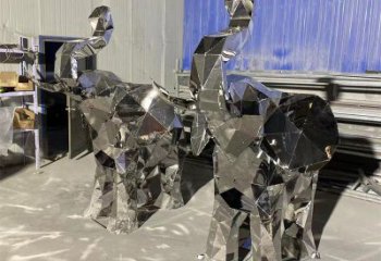 大象雕塑異型優選，城市裝飾，展示鏡面大象雕塑定做