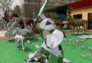 大象雕塑優選，室外雕塑，景觀鏡面大象雕塑優選