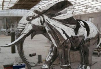 大象雕塑優價，金屬組合，鏡面大象雕塑廠家