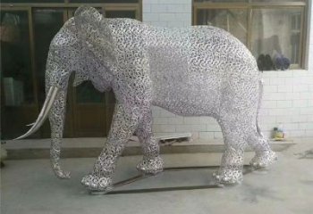 鏤空大象雕塑優(yōu)價(jià)，村標(biāo)概念，鏤空大象雕塑精品