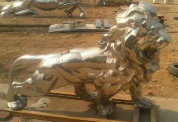 仿真獅子雕塑制作，園林裝飾，建筑不銹鋼獅子雕塑生產