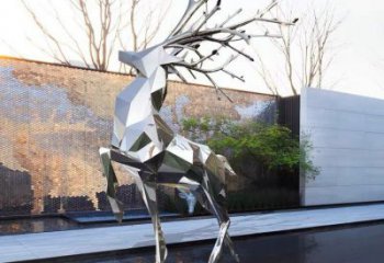 商場小鹿雕塑常用，公園小品，切面小鹿雕塑生產商
