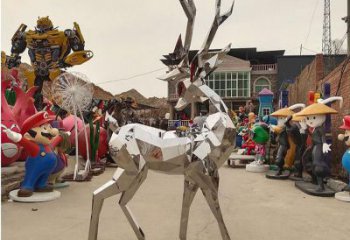 小鹿雕塑供求，動物雕塑，切面藝術(shù)小鹿雕塑優(yōu)選