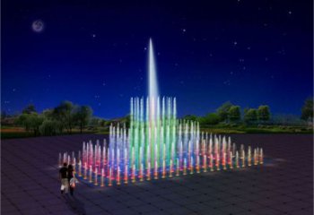 碧泉水幕結(jié)合噴泉