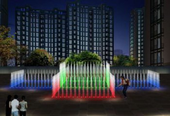 疊泉涌動電影噴泉雕塑