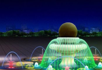 移動式噴泉水簾雕塑