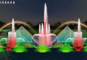 智能互動(dòng)電影噴泉雕塑