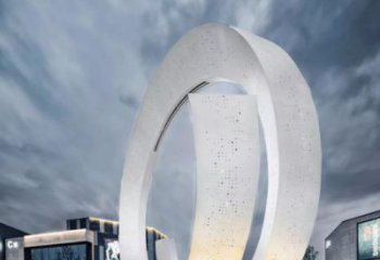 圓環(huán)噴泉雕塑制作，噴水原理，噴水圓環(huán)雕塑廠家