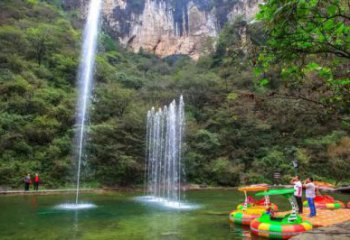 聲控吶喊噴泉雕塑，水景藝術設計理念