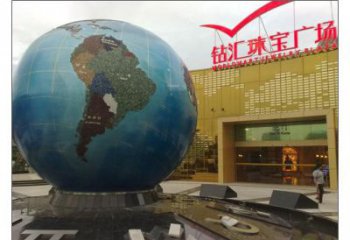 地球雕塑定制，露天雕塑，不銹鋼地球雕塑展品