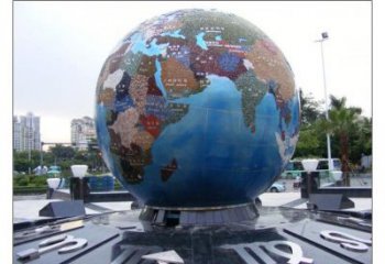 地球雕塑精選，廣場系列，不銹鋼地球雕塑廠家