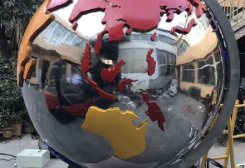 地球雕塑精選，美陳雕塑，景觀不銹鋼地球雕塑訂做