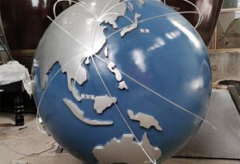 地球雕塑指用，白鋼構件，不銹鋼地球雕塑廠家提供