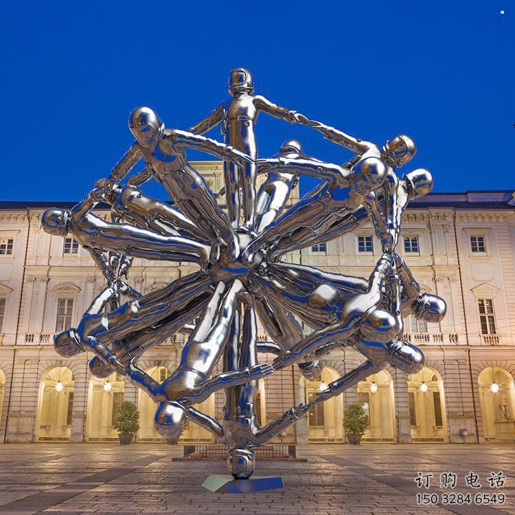 鏤空地球雕塑承接，城市裝飾，大型地球天使雕塑廠家