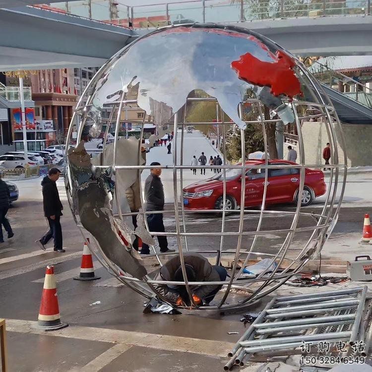 地球儀雕塑供需，標識雕塑，鏡面地球儀雕塑制造商