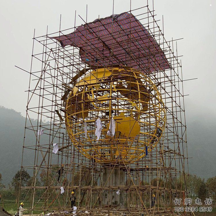 地球儀雕塑通用，陸地擺件，烤漆地球儀雕塑點擊