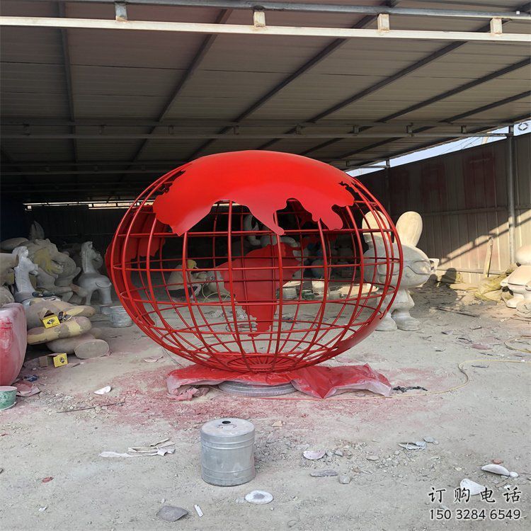 地球儀雕塑制造商，城區小品，烤漆地球儀雕塑制作廠家