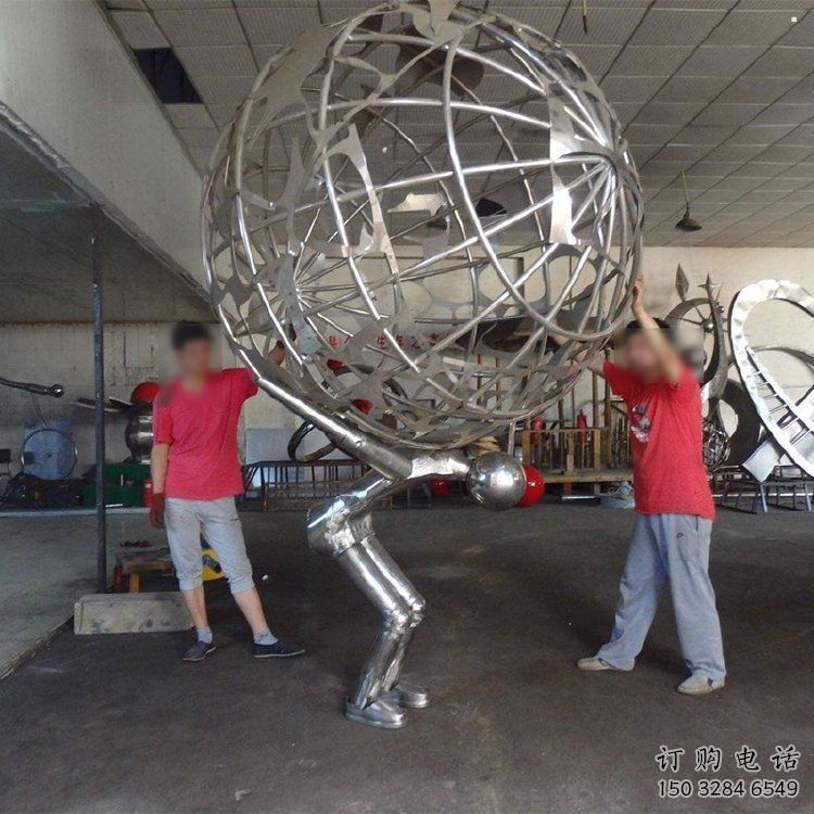 地球儀雕塑精選，街頭藝術，公園手托地球儀雕塑承接