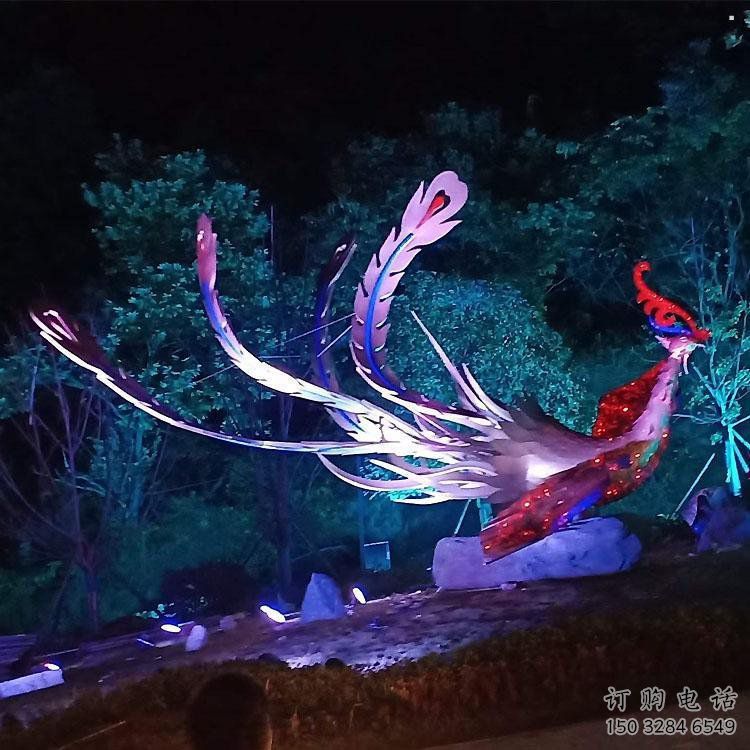 鳳凰雕塑專供，廣場雕塑，發光鳳凰雕塑標準制作商