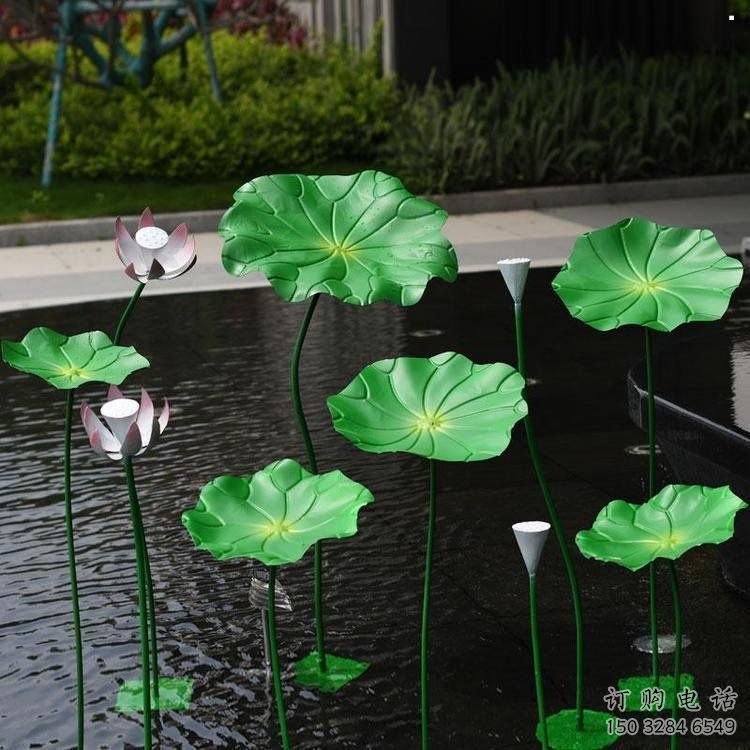 荷葉雕塑制造廠家，歐式風(fēng)格，仿真荷葉雕塑供給