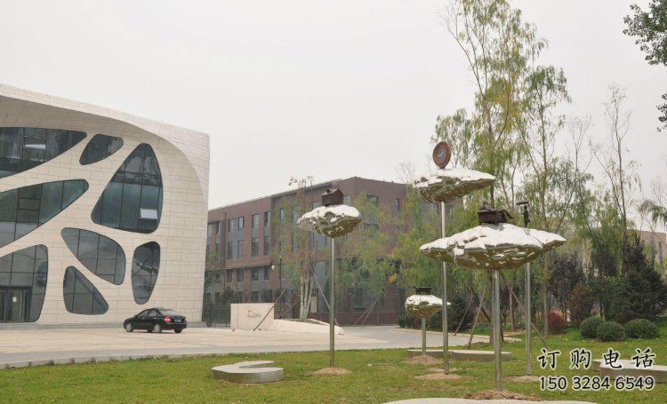 荷葉雕塑制造，鏡面雕塑，不銹鋼荷葉雕塑廠家展品